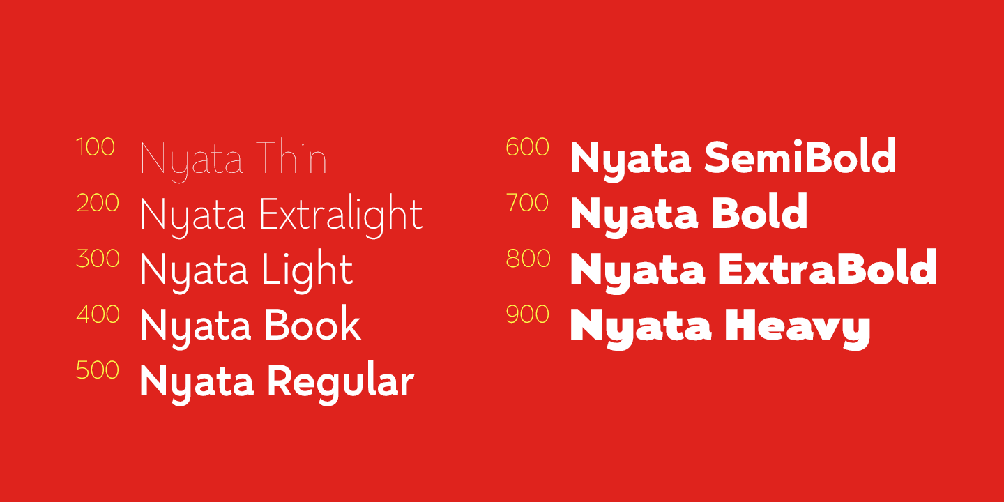 Example font Nyata #9